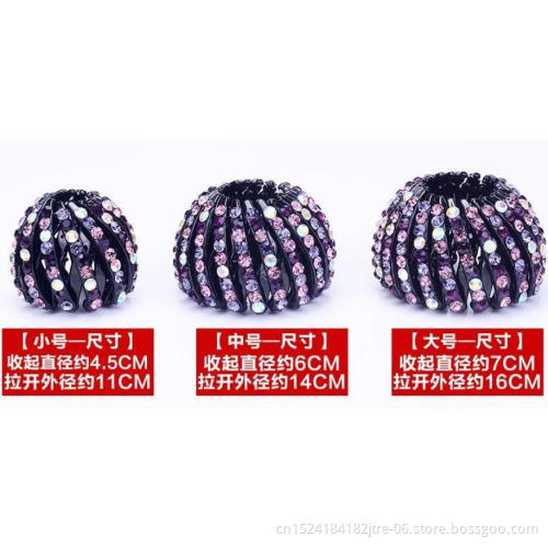 small medium large rhinestone hair bun, jeweled hair bun holder, hair bun parti jewelri